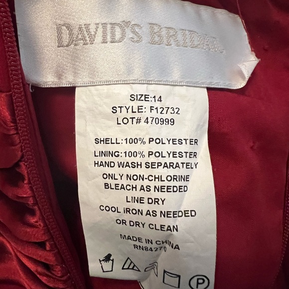 David’s Bridal chiffon and charmeuse dress. - Picture 2 of 4